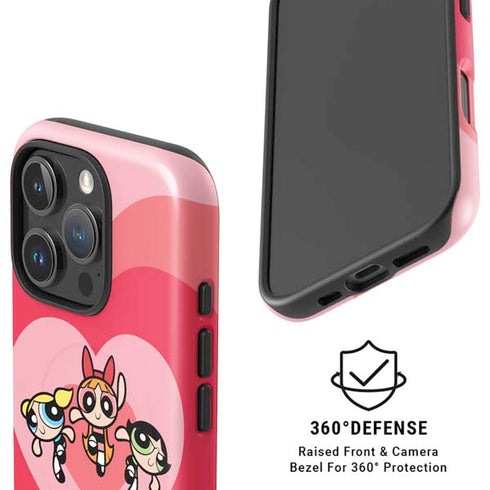 Cartoon Network Powerpuff Girls Hearts iPhone 16 Pro Max Magsafe Impact Case